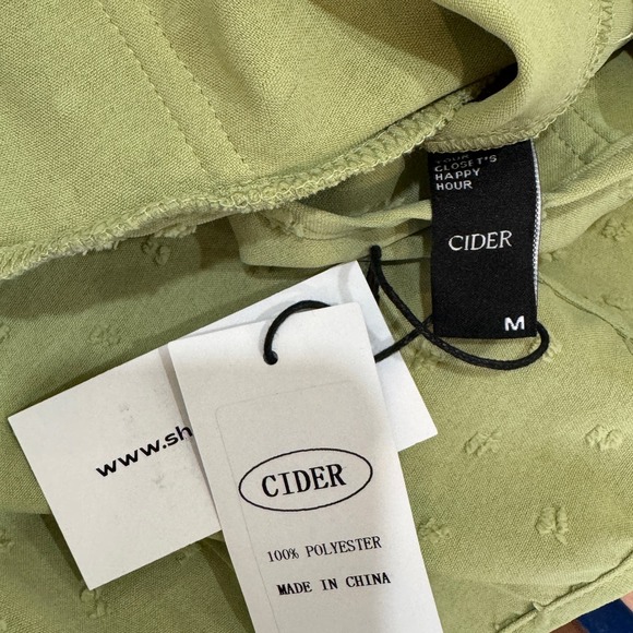 CIDER Corset Top Size M NEW Green Swiss Dot MSRP$22 - Picture 3 of 5